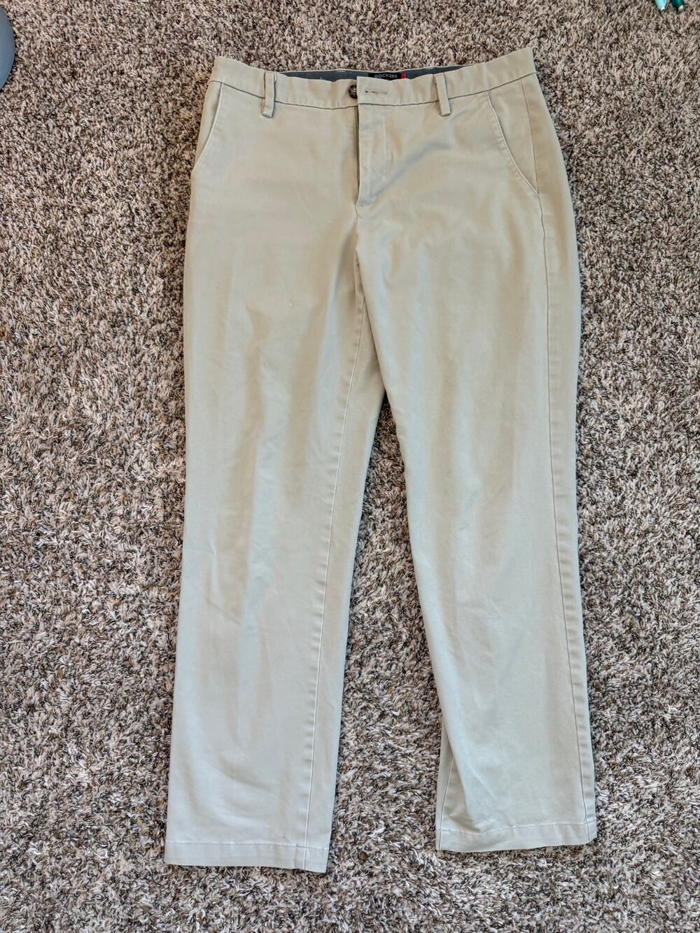 Docker’s Classic Workday Khaki Mens 34x34 - Cotton Smart Flex Tan Chino